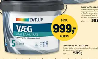 XL-BYG DYRUP Væg 5 mat & vaskbar tilbud