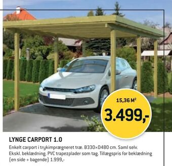 XL-BYG Lynge carport 1,0 tilbud