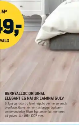 XL-BYG Berryalloc original elegant eg natur laminatgulv tilbud