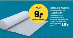 XL-BYG NORDLAND Foam 30 gulvunderlag 1x25mx2mm tilbud