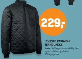 XL-BYG Lyngsøe Rainwear termo jakke tilbud