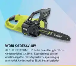 XL-BYG RYOBI Kædesav 18V tilbud