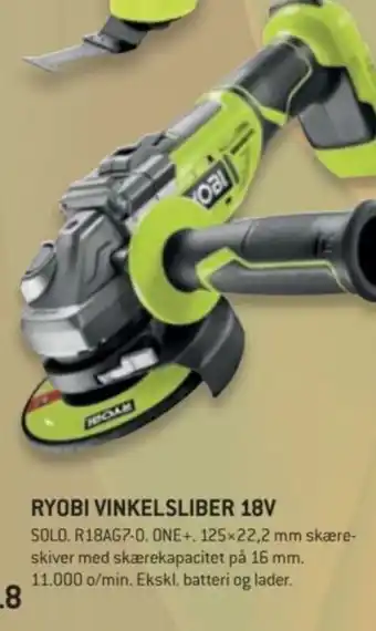 XL-BYG RYOBI Vinkelsliber 18V tilbud