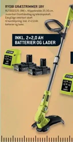 XL-BYG RYOBI YGræstrimmer 18V tilbud