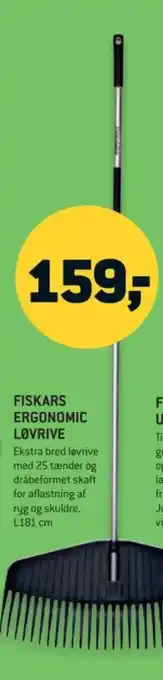 XL-BYG FISKARS Ergonomic løvrive tilbud