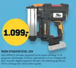 XL-BYG WORX Dykkerpistol 20V tilbud