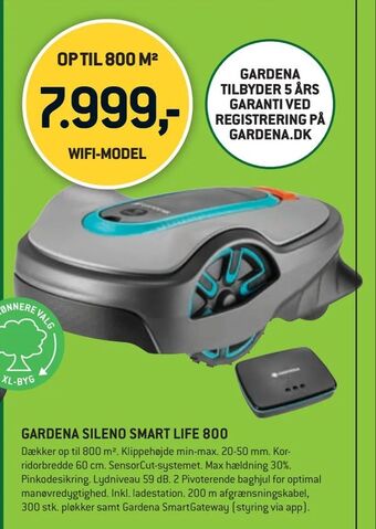 XL-BYG Gardena sileno smart life 800 tilbud