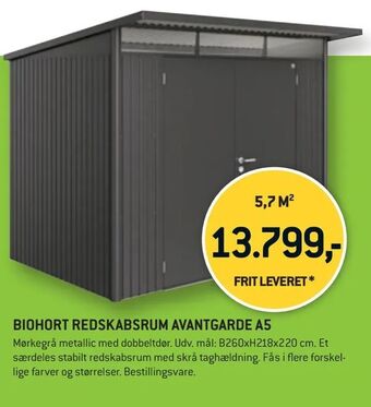 XL-BYG Biohort redskabsrum avantgarde a5 tilbud