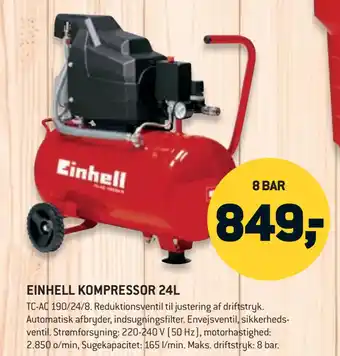 XL-BYG EINHELL KOMPRESSOR 24L tilbud