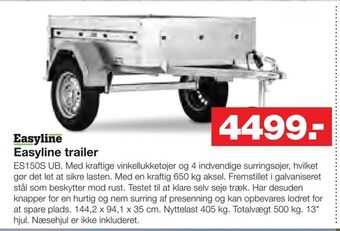 Bauhaus Easyline trailer tilbud