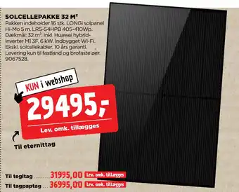 jem & fix SOLCELLEPAKKE 32 M² tilbud