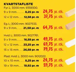 jem & fix KVARTSTAFLISTE tilbud