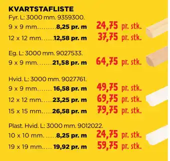 jem & fix KVARTSTAFLISTE tilbud