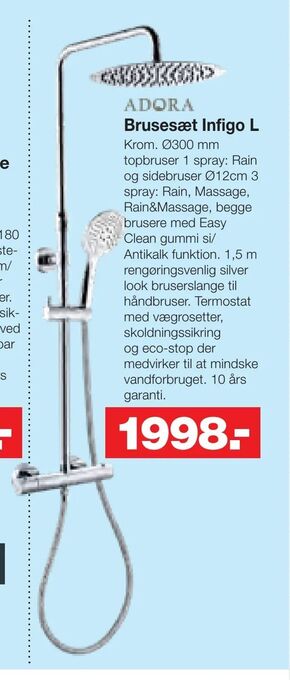 Bauhaus Brusesæt Infigo L tilbud