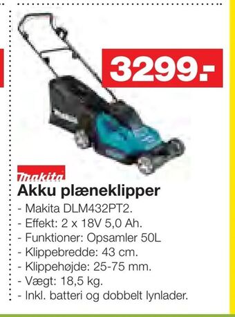 Bauhaus Akku plæneklipper tilbud