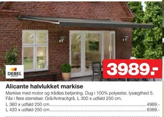 Bauhaus Alicante halvlukket markise tilbud