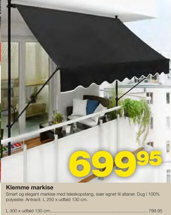 Bauhaus Klemme markise tilbud