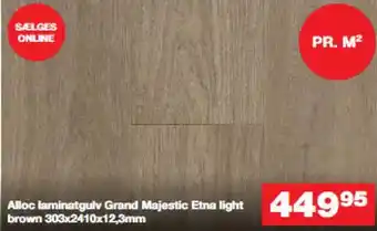 Bauhaus Alloc laminatgulv grand majestic etna light 44995 pergo vinylgulv sildeben caramel valley oak 630x126x6 mm tilbud