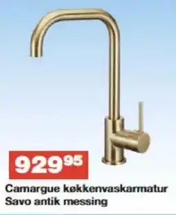 Bauhaus Camargue køkkenvaskarmatur savo antik messing tilbud