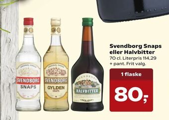 Dagli'Brugsen Svendborg Snaps eller Halvbitter tilbud