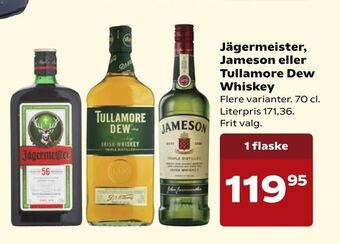 Dagli'Brugsen Jägermeister, Jameson eller Tullamore Dew Whiskey tilbud