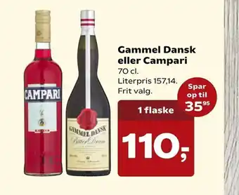 Dagli'Brugsen Gammel Dansk eller Campari tilbud