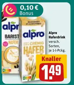 REWE Alpro Haferdrink versch. Sorten, tilbud