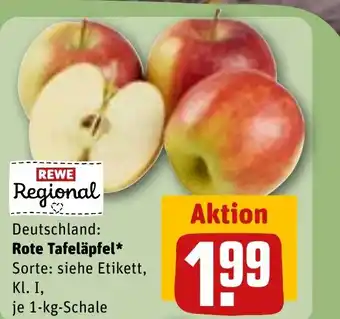 REWE Deutschland: Rote Tafeläpfel tilbud