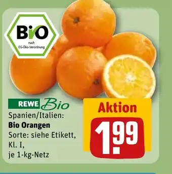 REWE REWE Bio Spanien/Italien: Bio Orangen tilbud