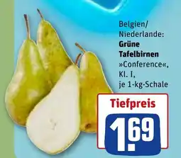 REWE Grüne Tafelbirnen tilbud