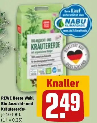 REWE REWE Beste Wahl Bio Anzucht- und Kräutererde¹ tilbud