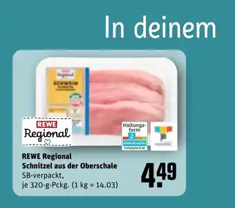 REWE REWE Regional Schnitzel aus der Oberschale tilbud