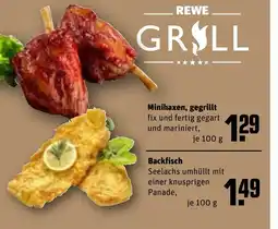 REWE Minihaxen, gegrillt fix und fertig gegart und mariniert, tilbud