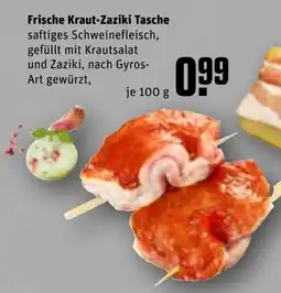 REWE Frische Kraut-Zaziki Tasche saftiges Schweinefleisch, gefüllt mit Krautsalat tilbud