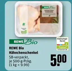 REWE REWE Bio Hähnchenschenkel SB-verpackt, tilbud