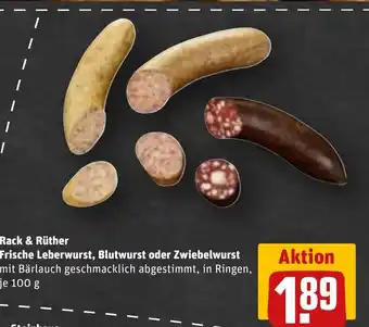 REWE Rack & Rüther | Frische Leberwurst, Blutwurst oder Zwiebelwurst mi tilbud