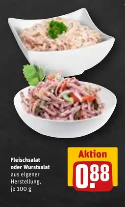 REWE Fleischsalat oder Wurstsalat tilbud