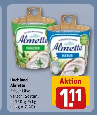 REWE Hochland Almette tilbud