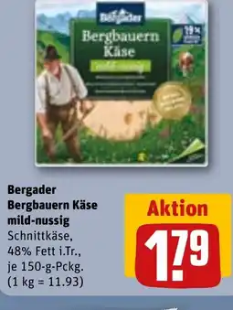 REWE Bergader Bergbauern Käse mild-nussig tilbud