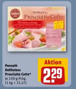 REWE Ponnath Delikatess Prosciutto Cotto* tilbud