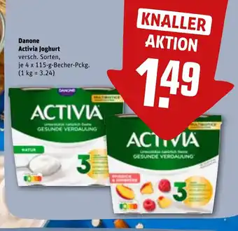 REWE Danone Activia Joghurt tilbud