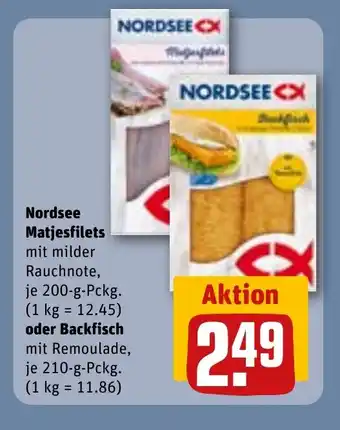 REWE Nordsee Matjesfilets mit milder Rauchnote, tilbud