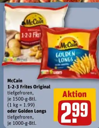 REWE McCain 1-2-3 Frites Original tiefgefroren, tilbud