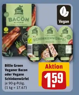 REWE Billie Green Veganer Bacon oder Vegane Schinkenwürfel tilbud