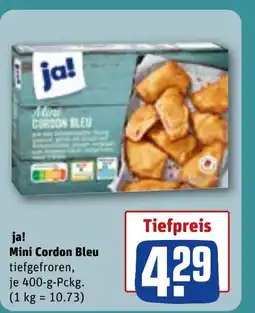 REWE ja! Mini Cordon Bleu tiefgefroren, tilbud