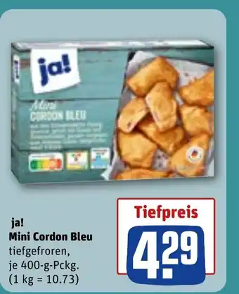 REWE ja! Mini Cordon Bleu tiefgefroren, tilbud