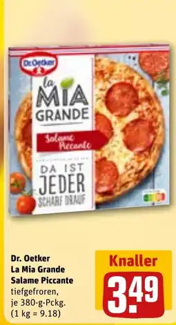 REWE Dr. Oetker La Mia Grande Salame Piccante tilbud