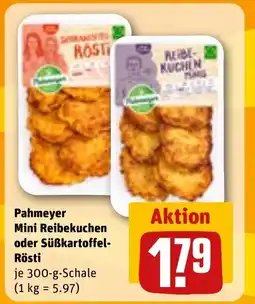 REWE Pahmeyer Mini Reibekuchen oder Süßkartoffel- Rösti tilbud