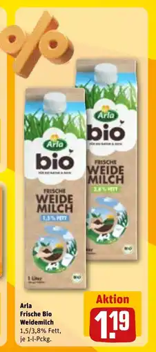 REWE Arla Frische Bio Weidemilch tilbud