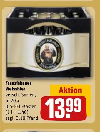 REWE Franziskaner Weissbier tilbud